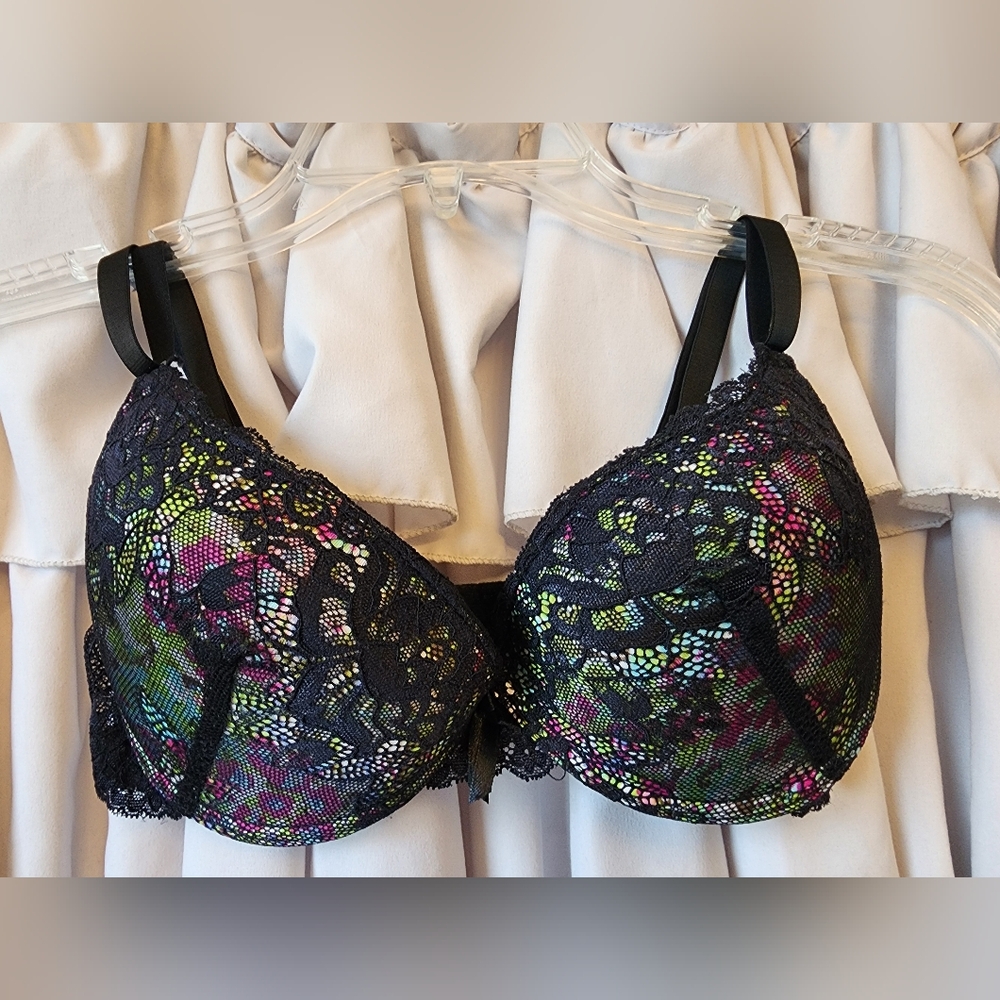 NWOT Women's Youmita Black Lace Bra Size 34C